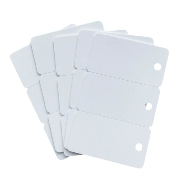 Impression personnalisée en plastique PVC 3-Up Clés carte combo balise avec punch de trou