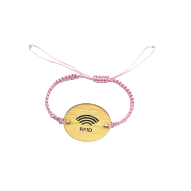 Bracelet d'&eacute;tiquette de carte-cl&eacute; en bois NFC &eacute;cologique en bambou RFID Programmable 13.56 MHz pour le contr&ocirc;le d'acc&egrave;s