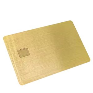 Carte &agrave; bande magn&eacute;tique en m&eacute;tal, fente &agrave; puce vierge 4442, Hico Lico RFID, cartes m&eacute;talliques de contact