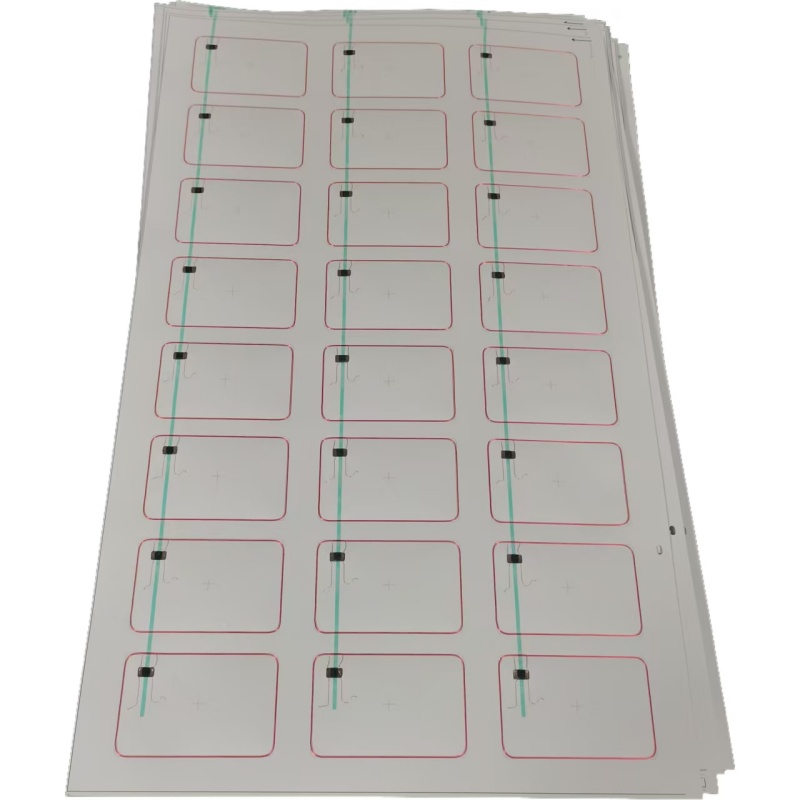 3*8 تخطيط 13.56 ميجا هرتز HF Prelam Pvc Rfid Inlay لصنع بطاقة التحكم في الوصول
