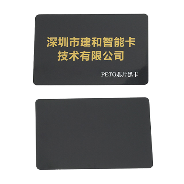 Carte noire RFID NFC &agrave; puces intelligentes PETG &eacute;cologiques