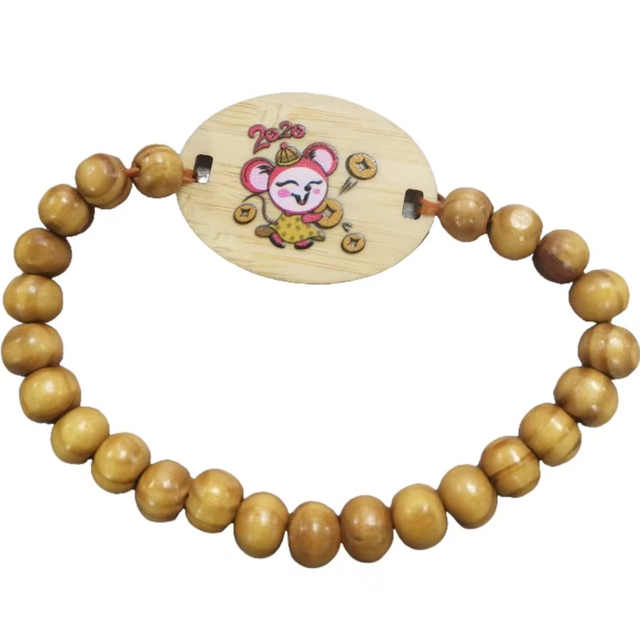 Bracelets RFID personnalisés F08 EV1 1K Carte en bois Perles en bois Bracelet NFC