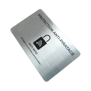 Carte RFID d'impression de logo de surface bross&eacute;e argent&eacute;e personnalis&eacute;e