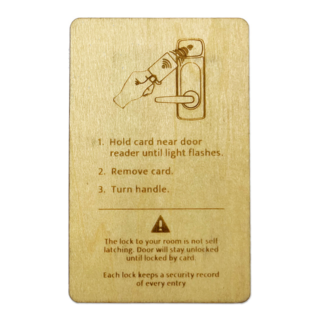 طباعة بطاقة مفتاح فندق NFC Wood Hotel Card