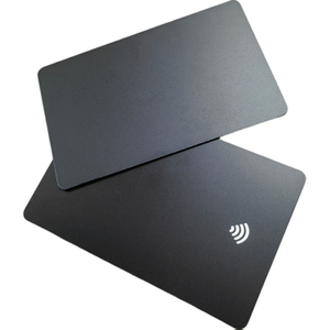 شعار مخصص 13.56 ميجا هرتز NTAG215 ذكي الرقمية الرقمية RFID PVC MATT Black NFC CARD