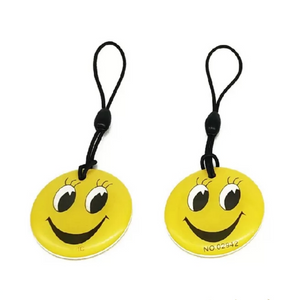 13.56MHz epoxy rfid smart ic keyfob rewritable uid changable S50 Round NFC keychain