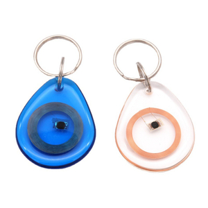 125 كيلو هرتز TK4100 T5577 شفاف سلبي Rfid Epoxy Keyfob علامة مفتاح واضحة