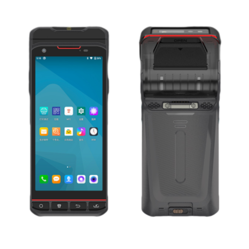 5.5 بوصة اللمس محطات الباركود PDA Trach Handheld PDA مدمجة في الطابعة الحرارية 