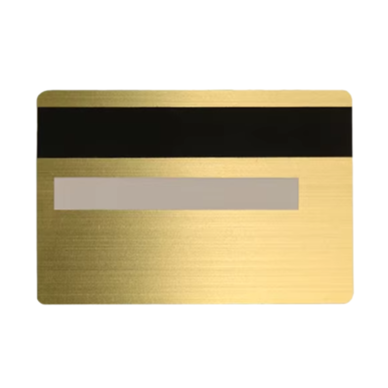 Carte &agrave; bande magn&eacute;tique en m&eacute;tal, fente &agrave; puce vierge 4442, Hico Lico RFID, cartes m&eacute;talliques de contact