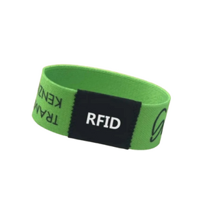 Bracelet &eacute;lastique tiss&eacute; int&eacute;gr&eacute; avec puce Rfid, bracelet extensible pour &eacute;v&eacute;nements NFC